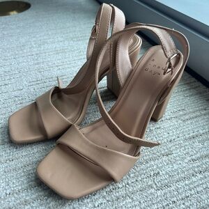 A New Day Women's Beige Block Heels